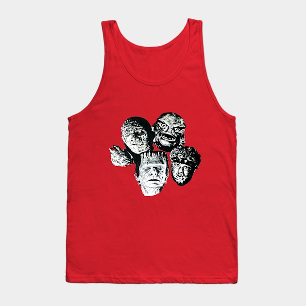 Frankenstein, Wolfman, The Mummy & Gill-Man Tank Top by Pop Fan Shop